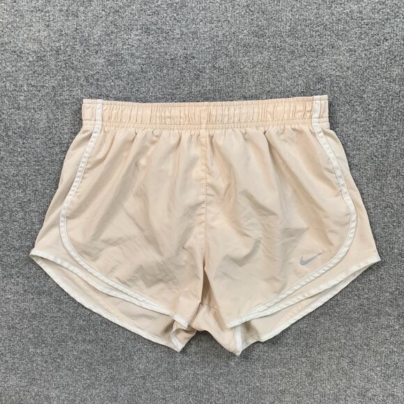 Nike Shorts Women M Medium Ivory White Tempo Drawstring Moisture Wicking Running - Picture 2 of 13